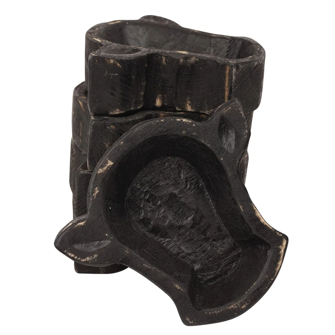 Cow Head Shape Woodendough Bowls For Candle Making With Dough Bowl Wholesale From Artex Thien