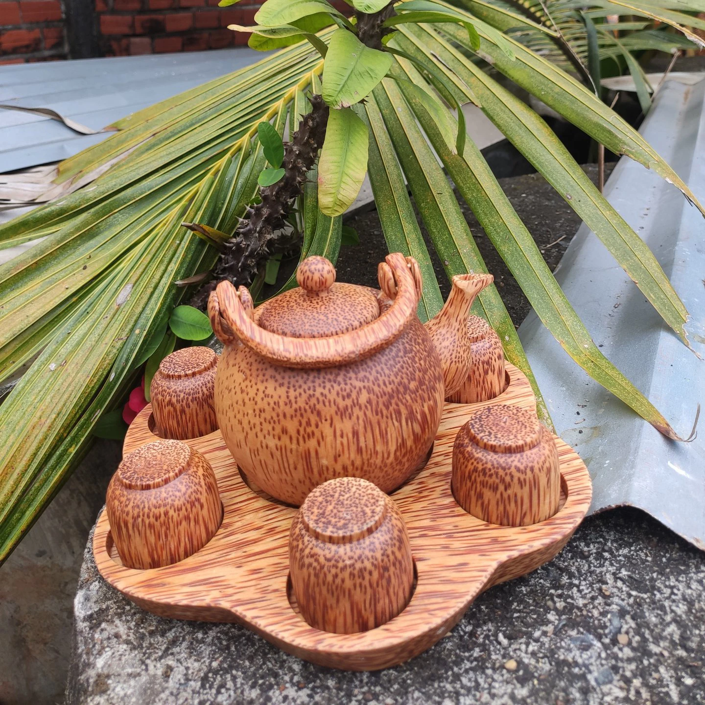 Wholesale Vietnamese Coconut Wooden Tea Sets - Eco-friendly