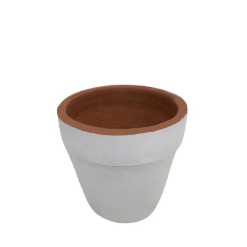 Clay Round Pot Natural Colour Modern Style Ceramic and Terracotta Vases for Home Decoration and Table Top Decor