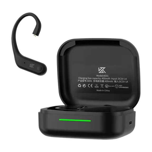 KZ AE01 C Pin Wireless Upgrade Earphone Cable AAC High-Definition Decoding Ear Hook BT Module With Charging Case