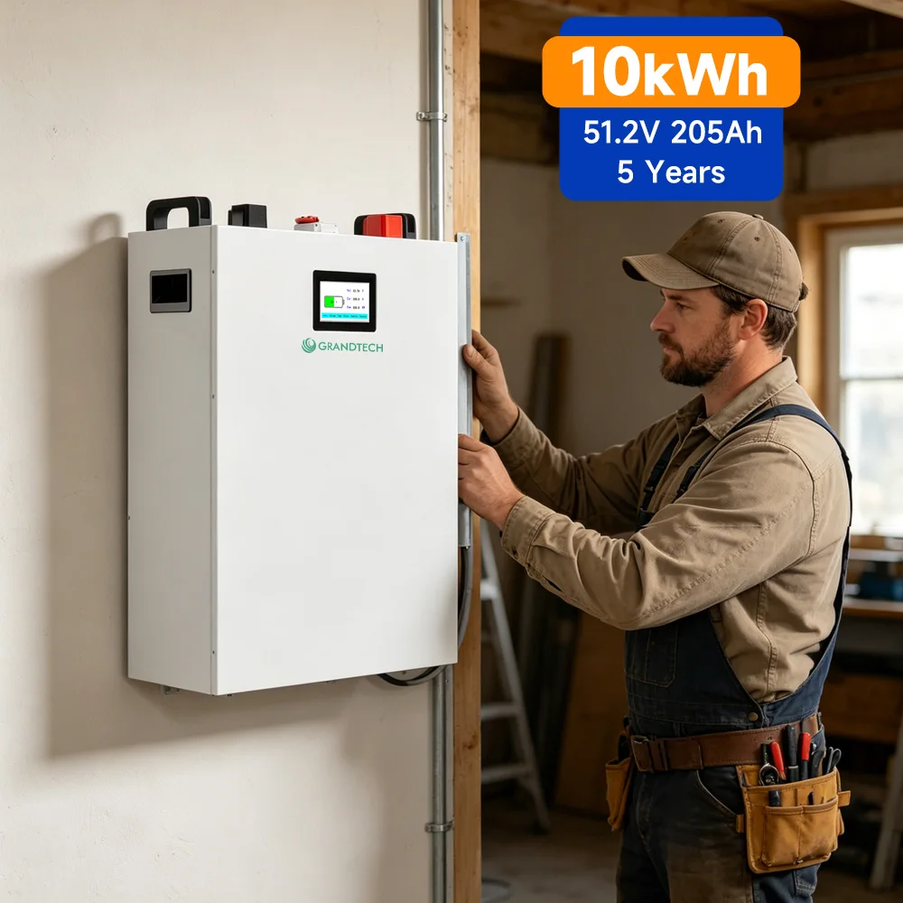 Sistema de baterías de almacenamiento de energía inteligente OEM con BMS, batería Lifepo4 de 5 kWh, 10 kWh, 15 kWh y 20 kWh, batería de iones de litio de 48 V / 51,2 V Lifepo4 de 100 Ah