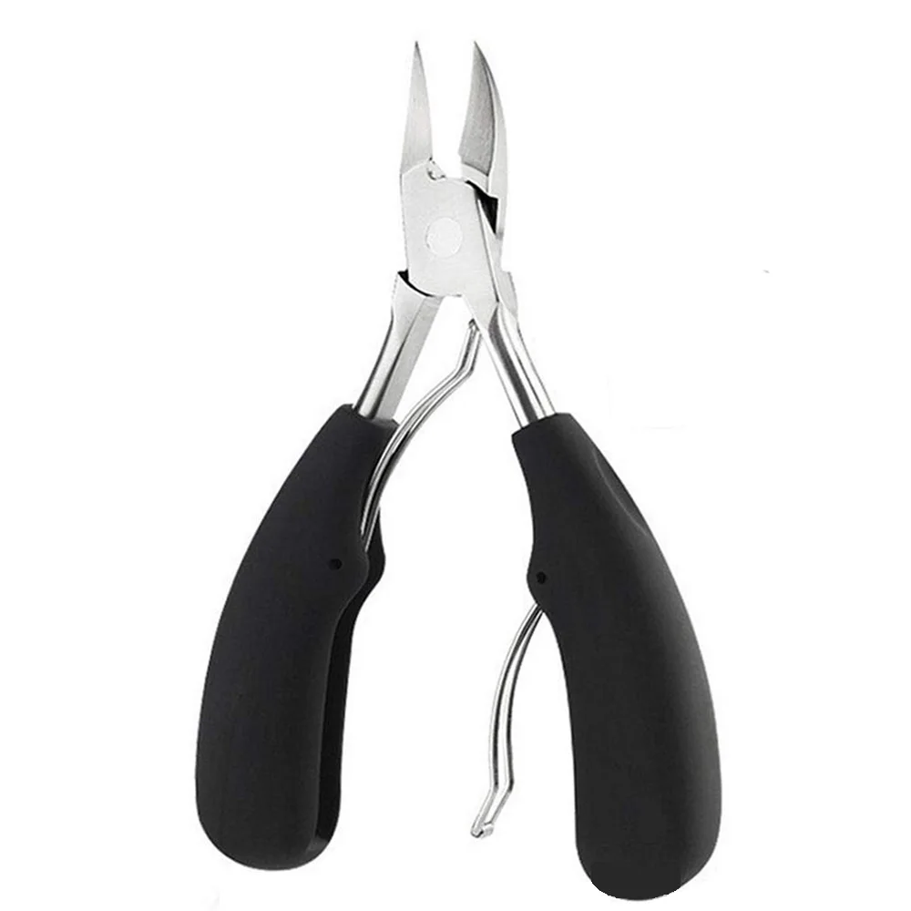 Black Color Grip Handle Heavy Duty Nail Cutter Double Spring Ingrown