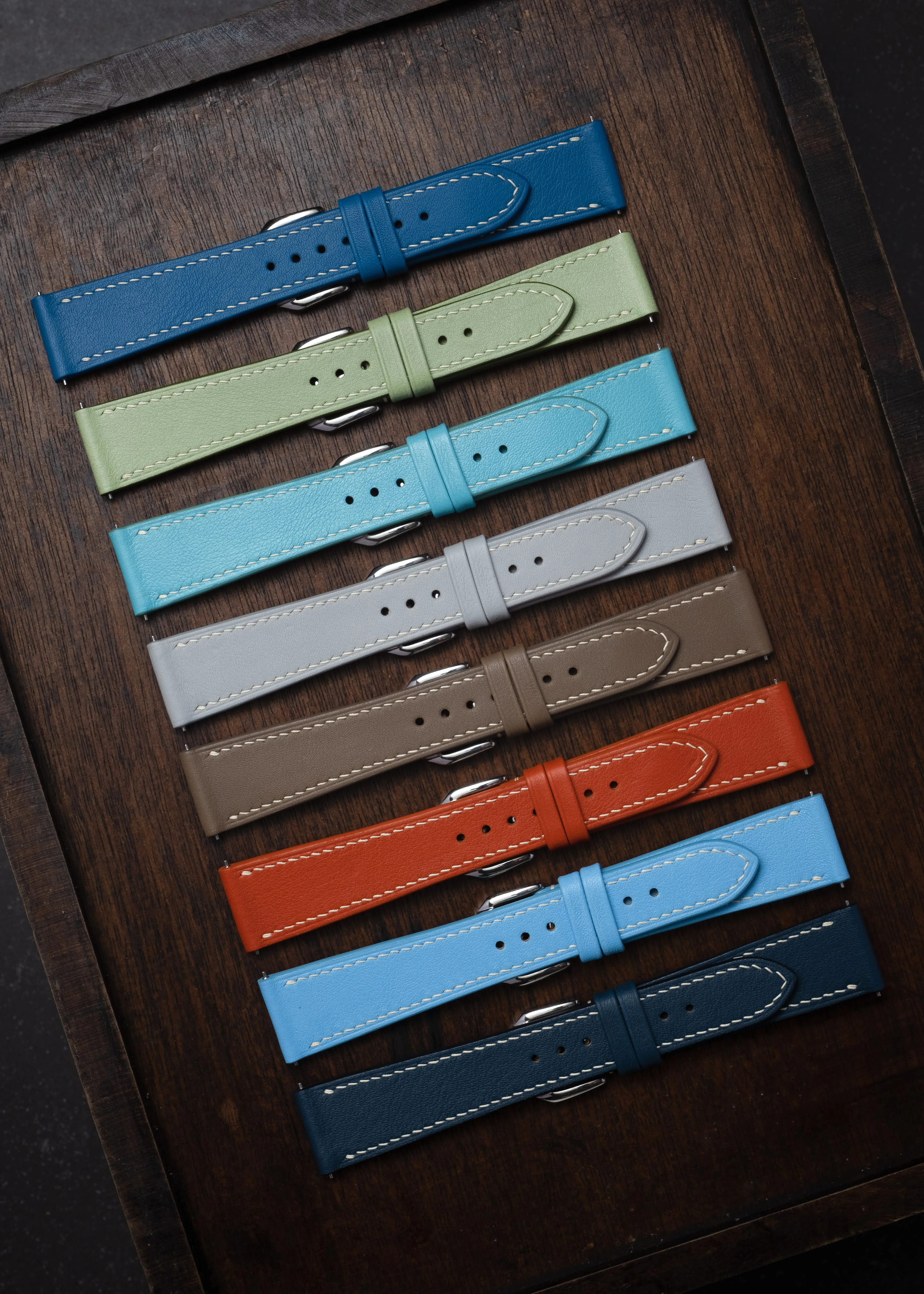 Made In Vietnam Swift Calf Leather Watch Straps 18 22mm Vintage Watch