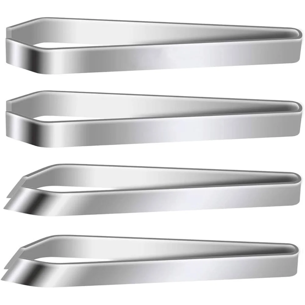 Tactical Black Fish Bone Tweezers Stainless Steel Slant Tip Tweezers Pliers Remover Tool A+