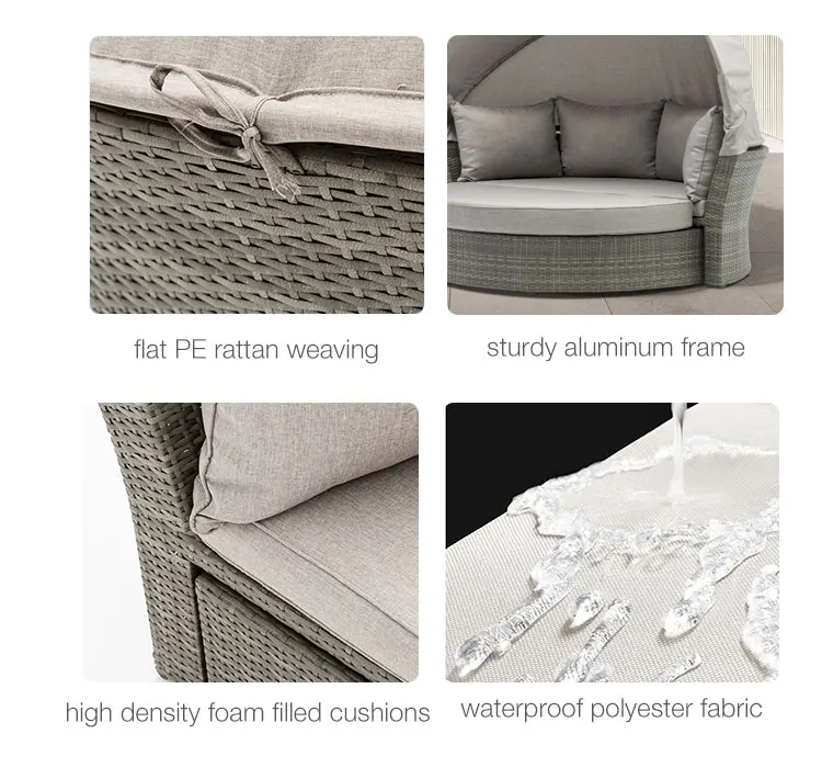 Uland Outdoor Circular Sofa Round Bed Furniture Garden Sofas Round Beds