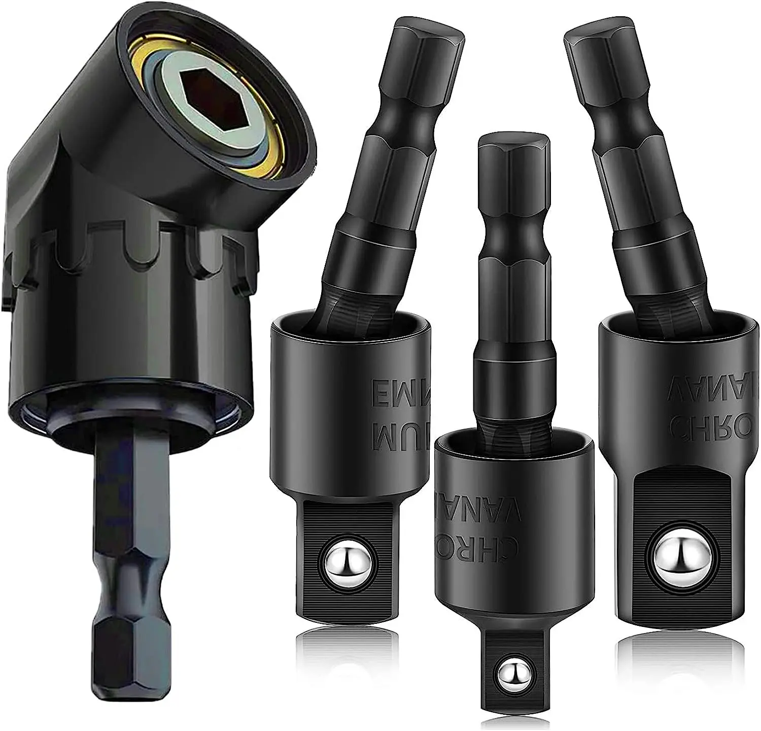 Right Angle Drill Adaptor 4 In1 Impact Grade Socket Adapter Set 105 ...