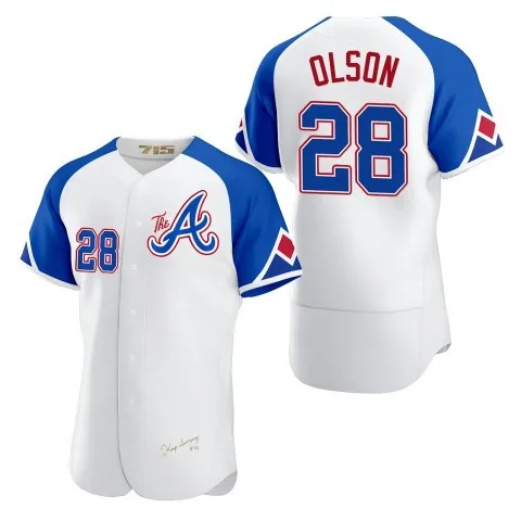 Wholesale Men Youth Women Atlanta Ronald Acuna Jr. Austin Riley Ozzie  Albies max fried Eddie Rosario 2023 White City Connect jersey From  m.