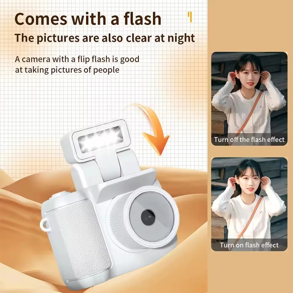CMOS Video Recorder  CDD Digital Camera HD 1080P Compact 2MP Camcorder 3760x2128 Resolution with Charging Dock for Outdoor