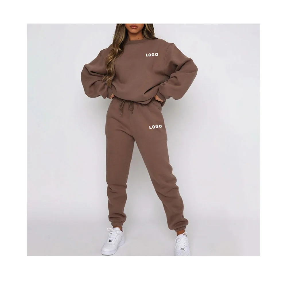 High Quality 100cotton Tech Fleece Women's Tracksuit Plain Oversized Two Piece High Quality For