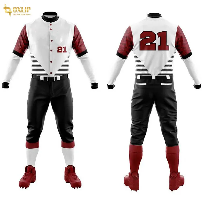 Youth Baseball Uniform High Quality Custom Logo Printed Breathable Sports Set-Lightweight Jersey Pants in Youth Sizes