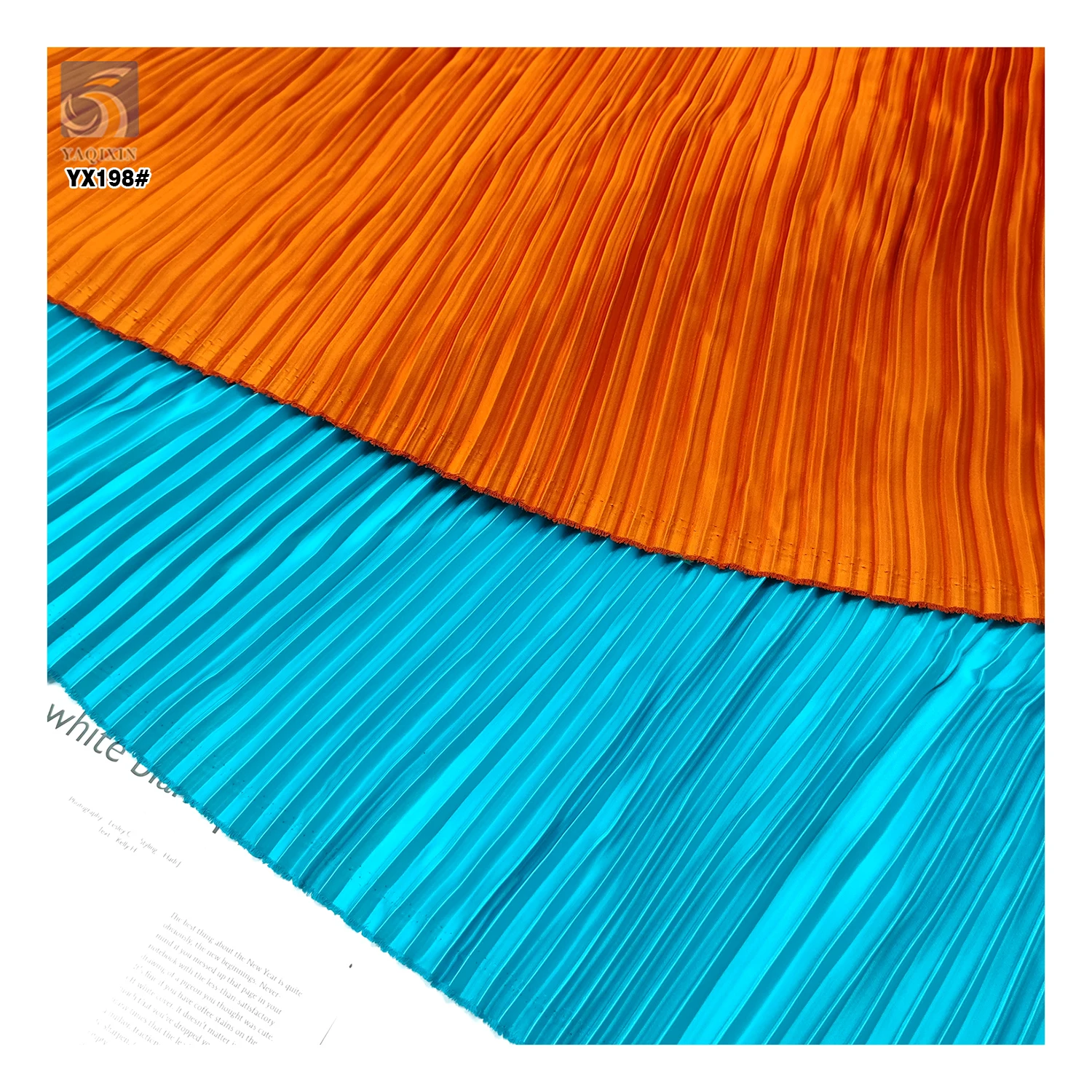 Cheap 4810 Polyester Matte Dull Pleated Satin Fabric 150gsm 7mm Size Woven Accordion Pleated Satin Fabric Straightening