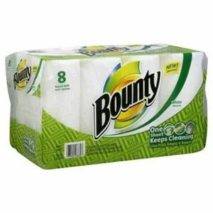 Bounty Quick-Size Premium White Paper Towels 12 Family Rolls Equiv. 30 Regular Rolls Absorbent Toilet Tissue