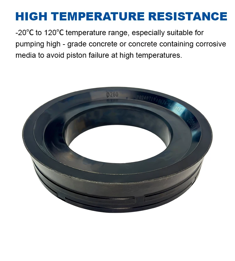 DN200 Polyurethane Piston Seal with Mechanical Strength for Concrete Pump Application OEM Standard