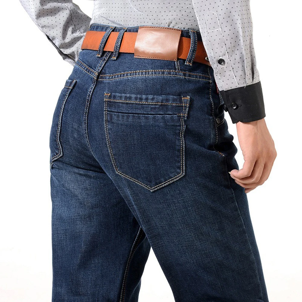 Nouveaux pantalons en denim classiques formels en coton pour hommes, vêtements de travail pour hommes_voghion.com