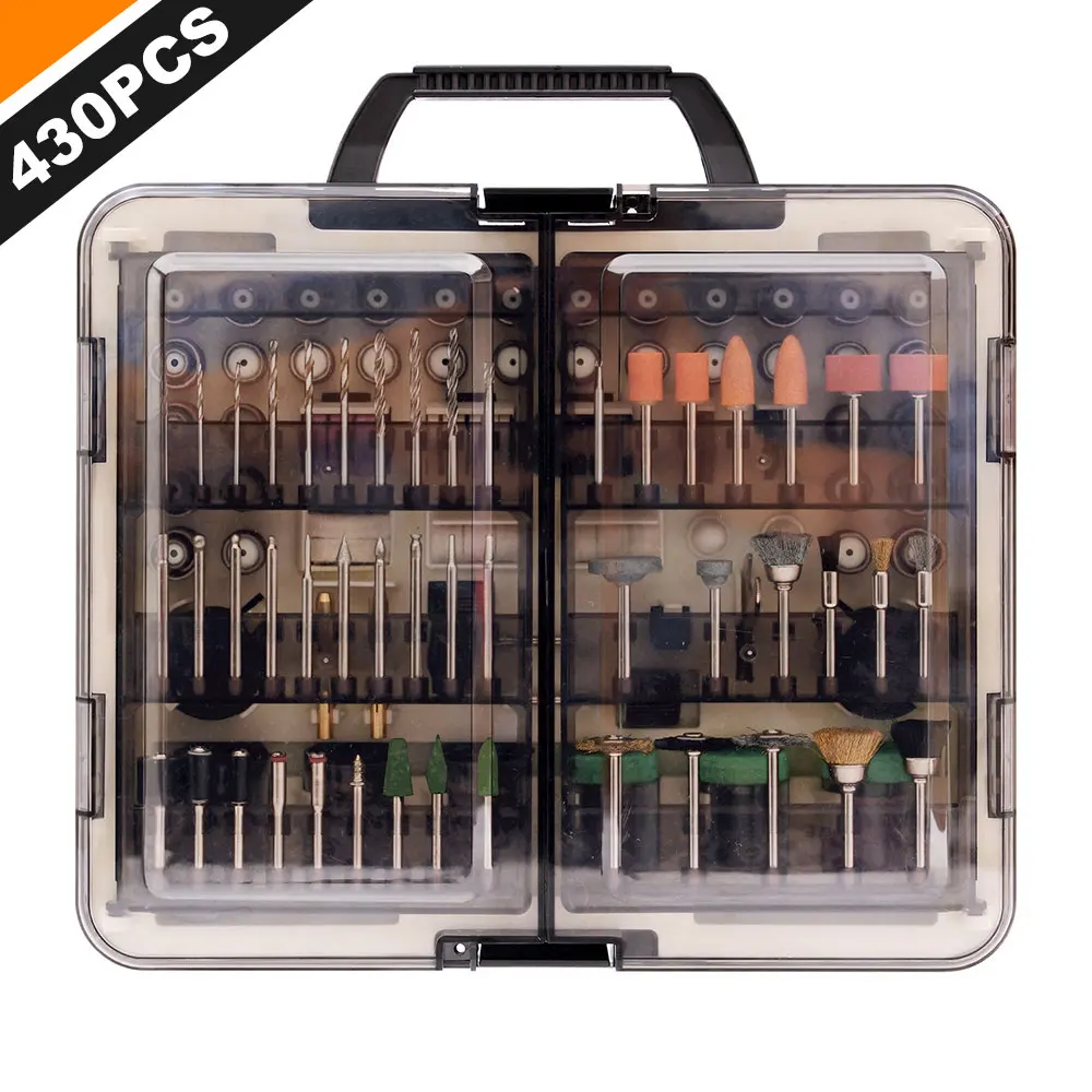 430pcs Grinding Polishing Drilling Kits Accessories For Mini Rotary