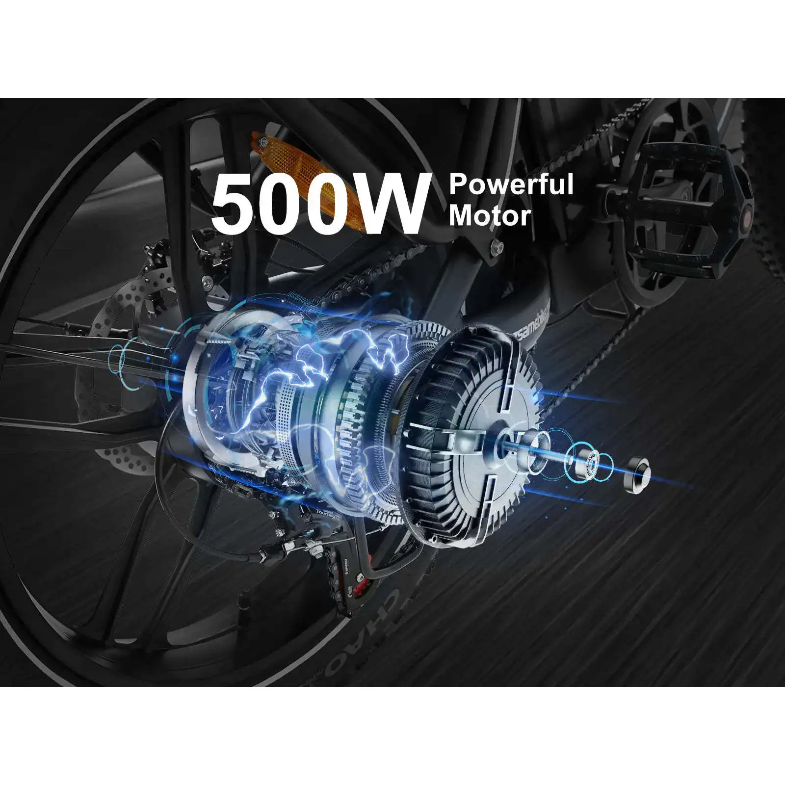 C05 Pro 250W Motor, 15Ah Akkukapazität, 14-Zoll-Falt-Elektro-Citybike mit Fatbike-Reifen, Tiefeinsteiger-Elektro-Faltrad