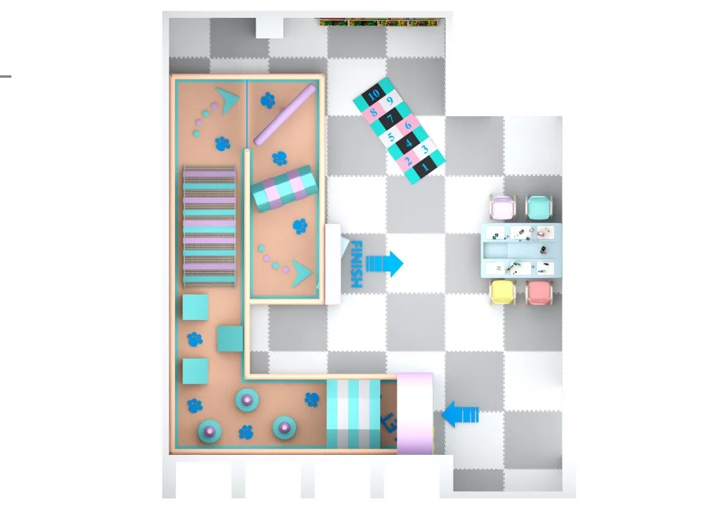 Feelkids ALITA-TQ26001 High-Capacity Indoor Plastic Multi-Play Kids Activity Center PE Board Exercise Equipment Garden details