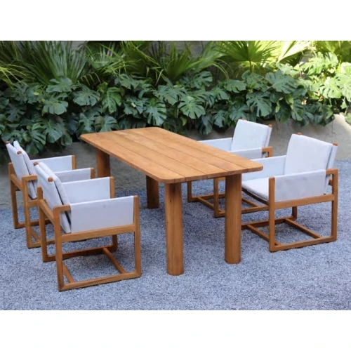 teak wood dining chair with 4 chairs and tables maldives