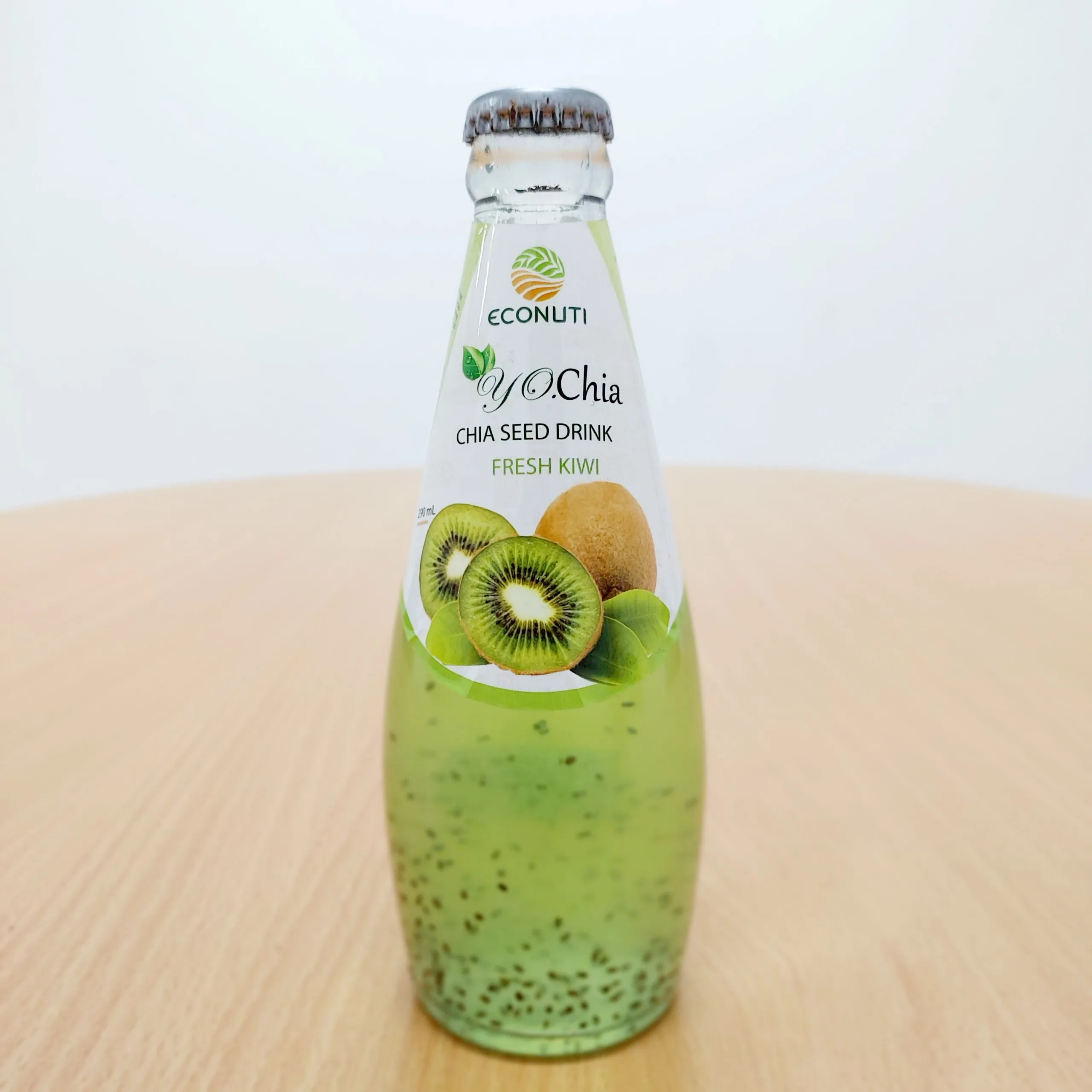 Напиток из семян Чиа натуральный фруктовый вкус киви стеклянная бутылка 280 мл OEM заводская цена