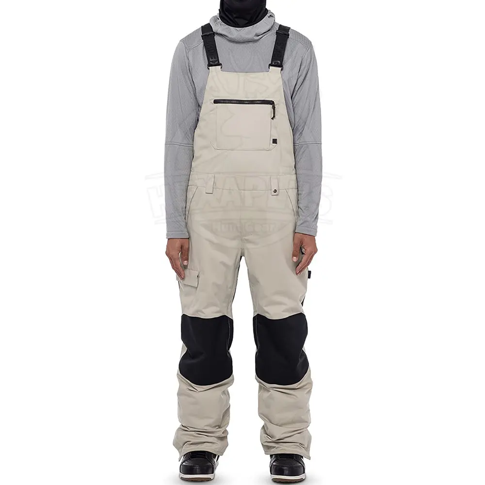Men's Bib Snow Pants Skiing Windproof Outdoor Trousers Hight Quality