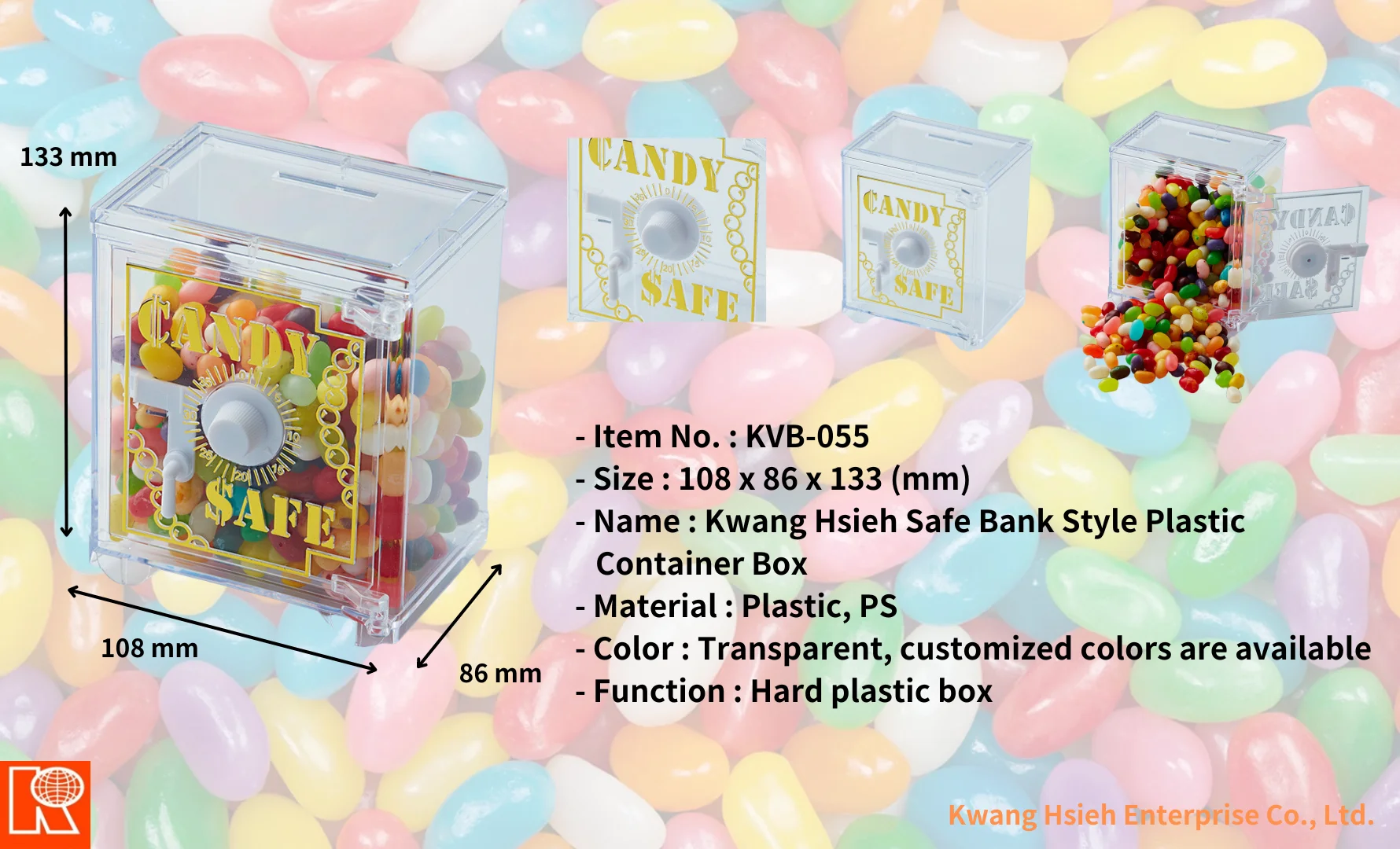 Kwang Hsieh Candy Safe Shaped Clear Plastic Coin Box Buy Acrylic