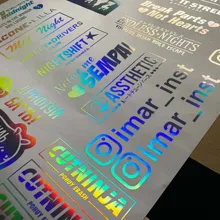 Skateboarding UV Resist Waterproof Custom Holographic Sticker Labels logo Vinyl Kiss Cut Sticker Sheet Clear Die Cut Stickers