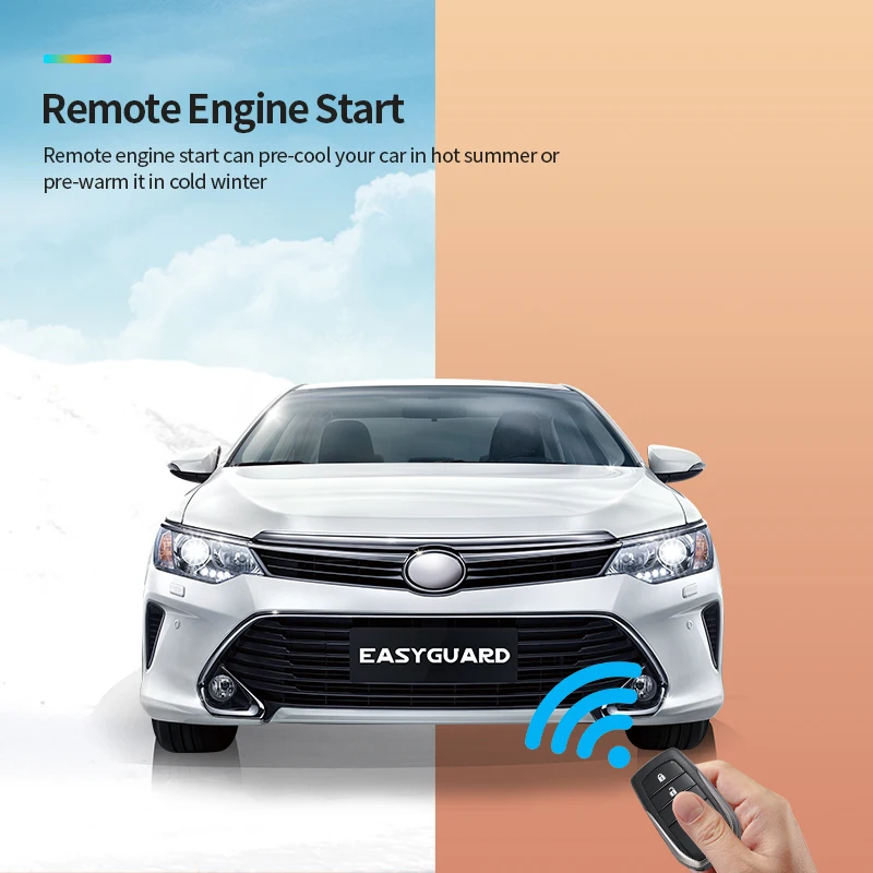Easyguard  CAN BUS Compatible Plug and Play PKE Kit for toyota Camry  Push Start Button Remote Engine Start Keyless Entry