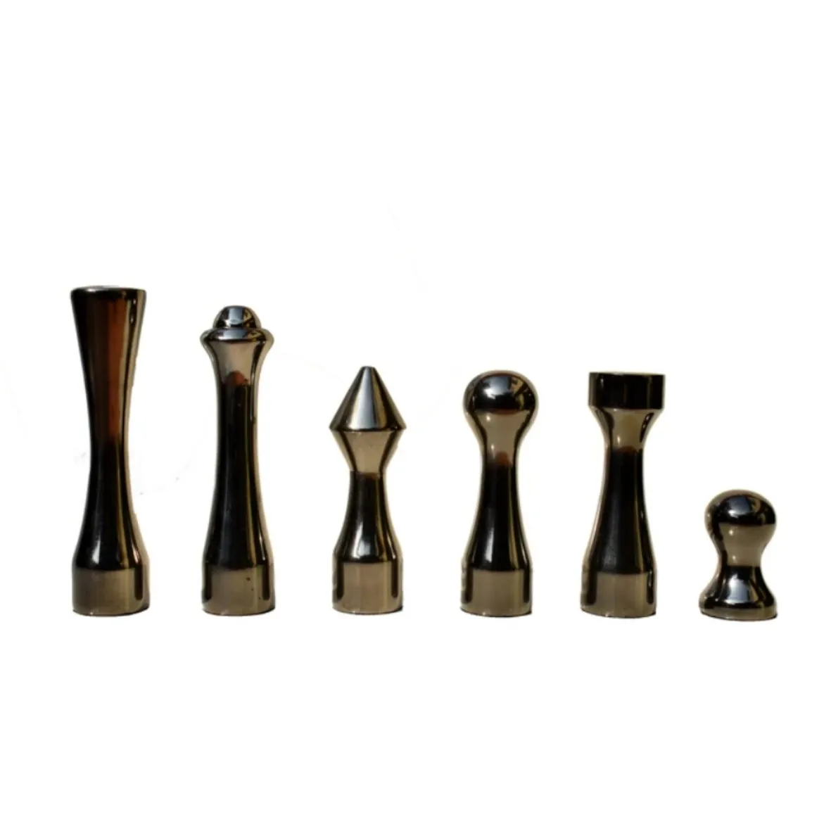Wholesale Prisma Designs Luxury Metal Square Chess Board 12" Unique Design Handmade Chessman Elegant Chess Set Natural Powder