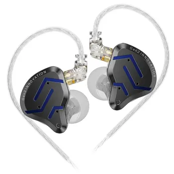 KZ ZSNPro 2 ZSN PRO 2 Hybrid Drive 1BA+1DD In Ear Metal Earphones HIFI Bass Headset Sport Noise Cancelling Headphone