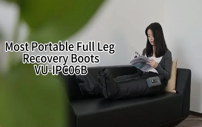 2024 Rechargeable Wireless 6 Chamber leg <a class='inkey' style='color:blue' href='https://www.vudvt.com/plug-in-air-compression-therapy-machine' target='_blank'>compression boots</a> for Enhanced Recovery Unrestricted Athletic Relief details