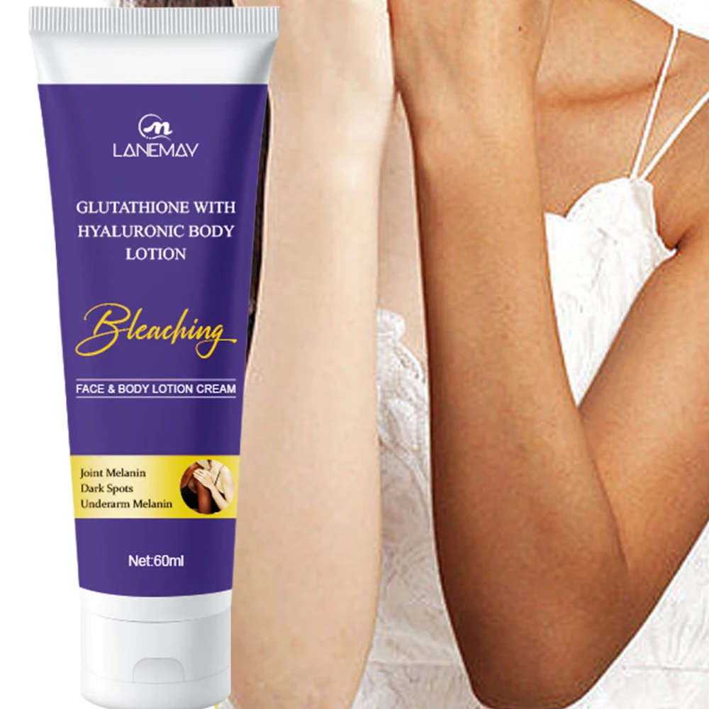 OEM Strong Whitening Glutathione Hyaluronic Face Body Lotion Joint Underarm  Melanin Remove Cream Armpit Bleanching Lotion