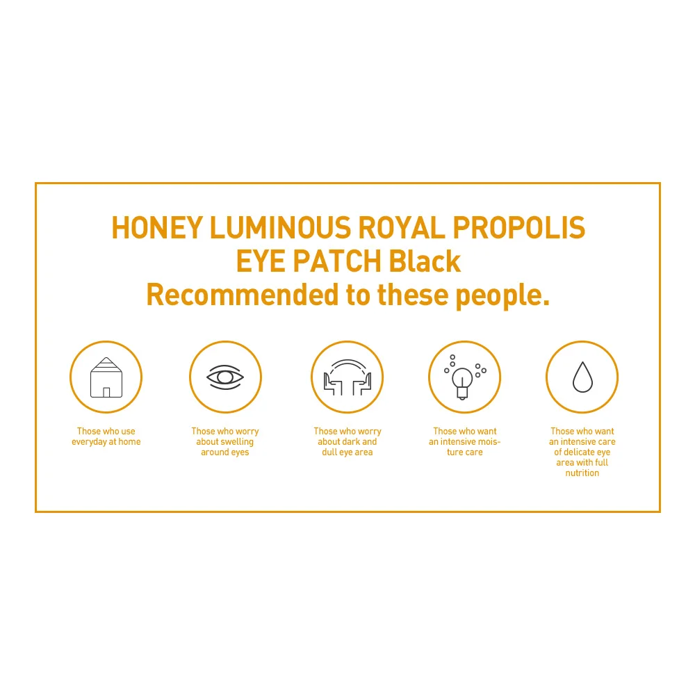 JMSOLUTION HONEY LUMINOUS ROYAL PROPOLIS EYE PATCH BLACK Made in Korea Hot Selling Korean Skincare Product Wholesale korean