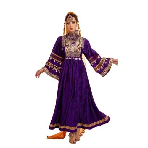 HOT SELLING WEDDING and PARTY WEAR AFGHAN DRESSES for WOMENS PREMIUM QUALITY WOMEN'S AFGHAN KUCHI DRESS