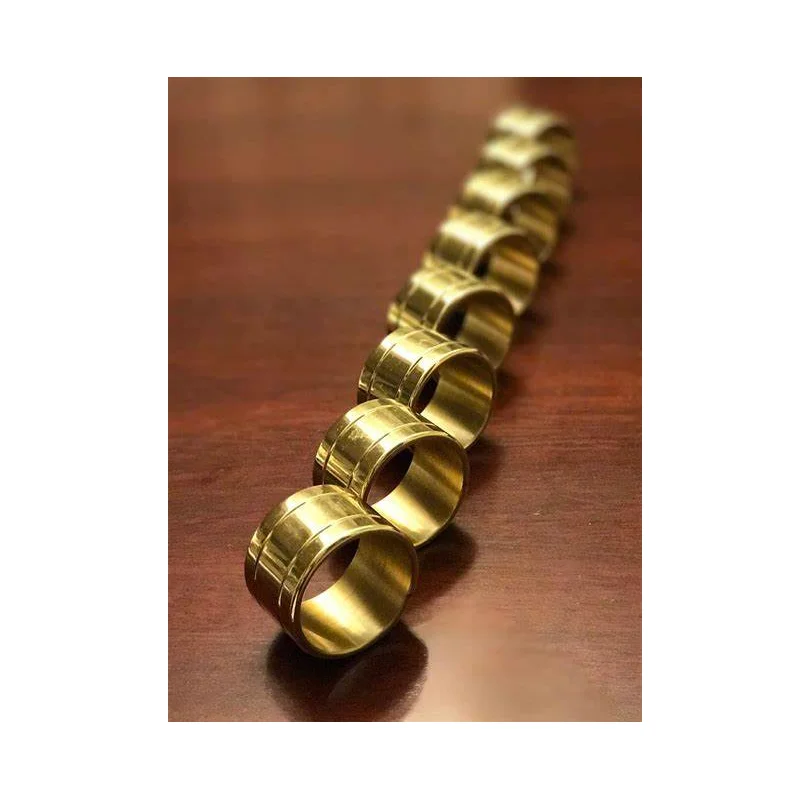 Modern Design Brass And Copper Napkin Ring Customizable Size And Shape