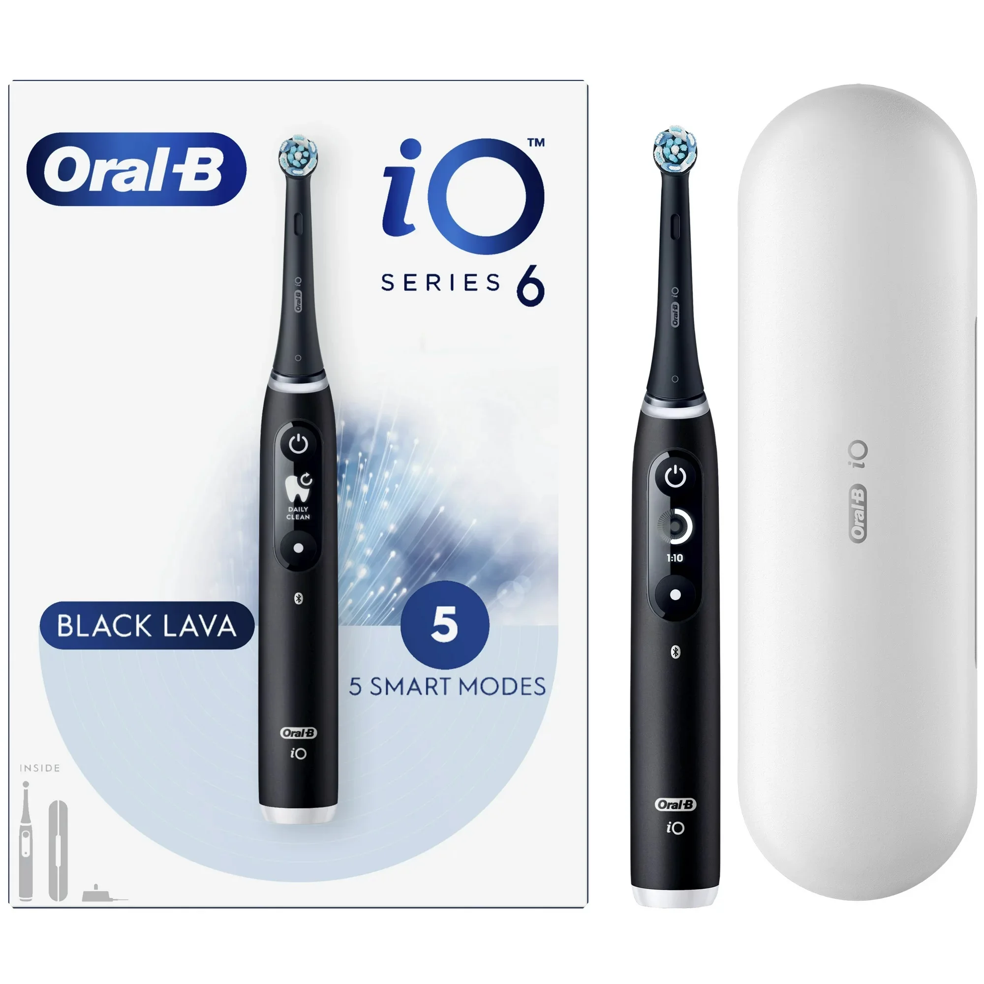 Oral-b Io Series 6 Electric Toothbrush With (1) Brush Head,Black Lava ...