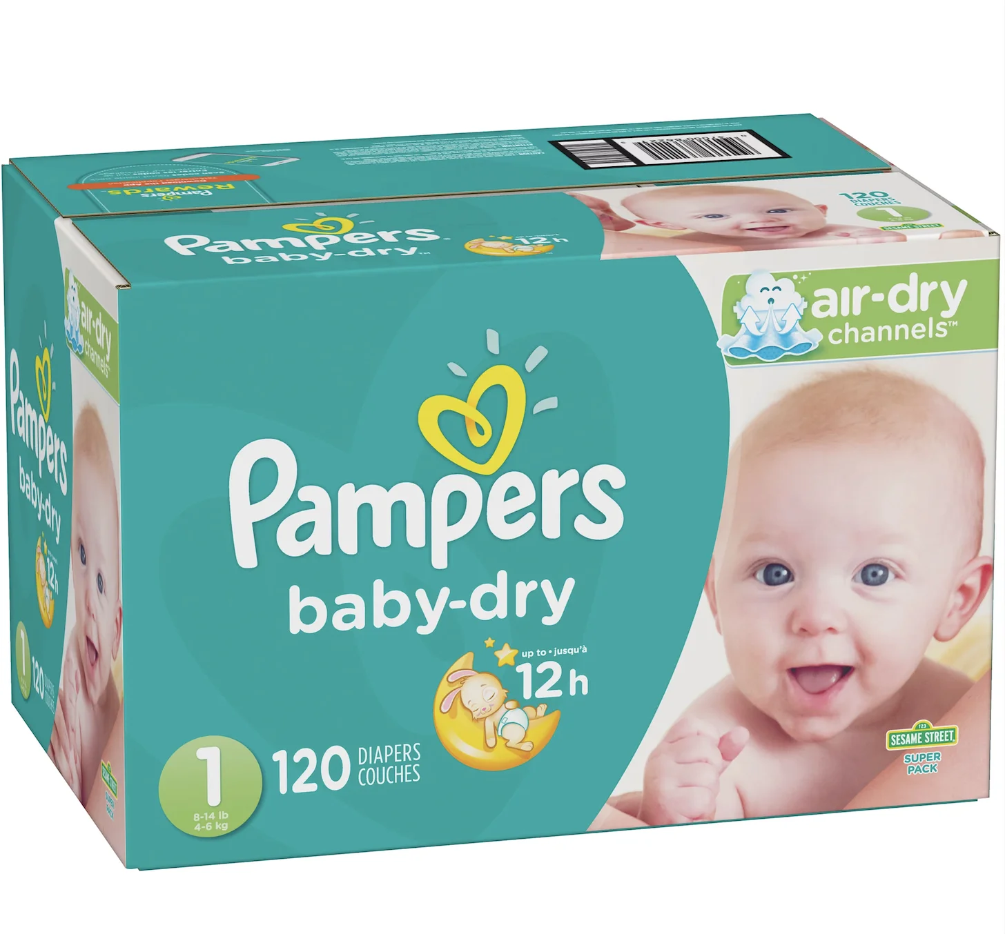 4 new pampers baby-dry size 6 over 35+Lbs Sample