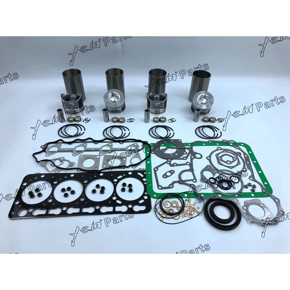 V3300 Overhaul Repair Kit With Piston Rings Full Gasket Set Liner Kit for Kubota