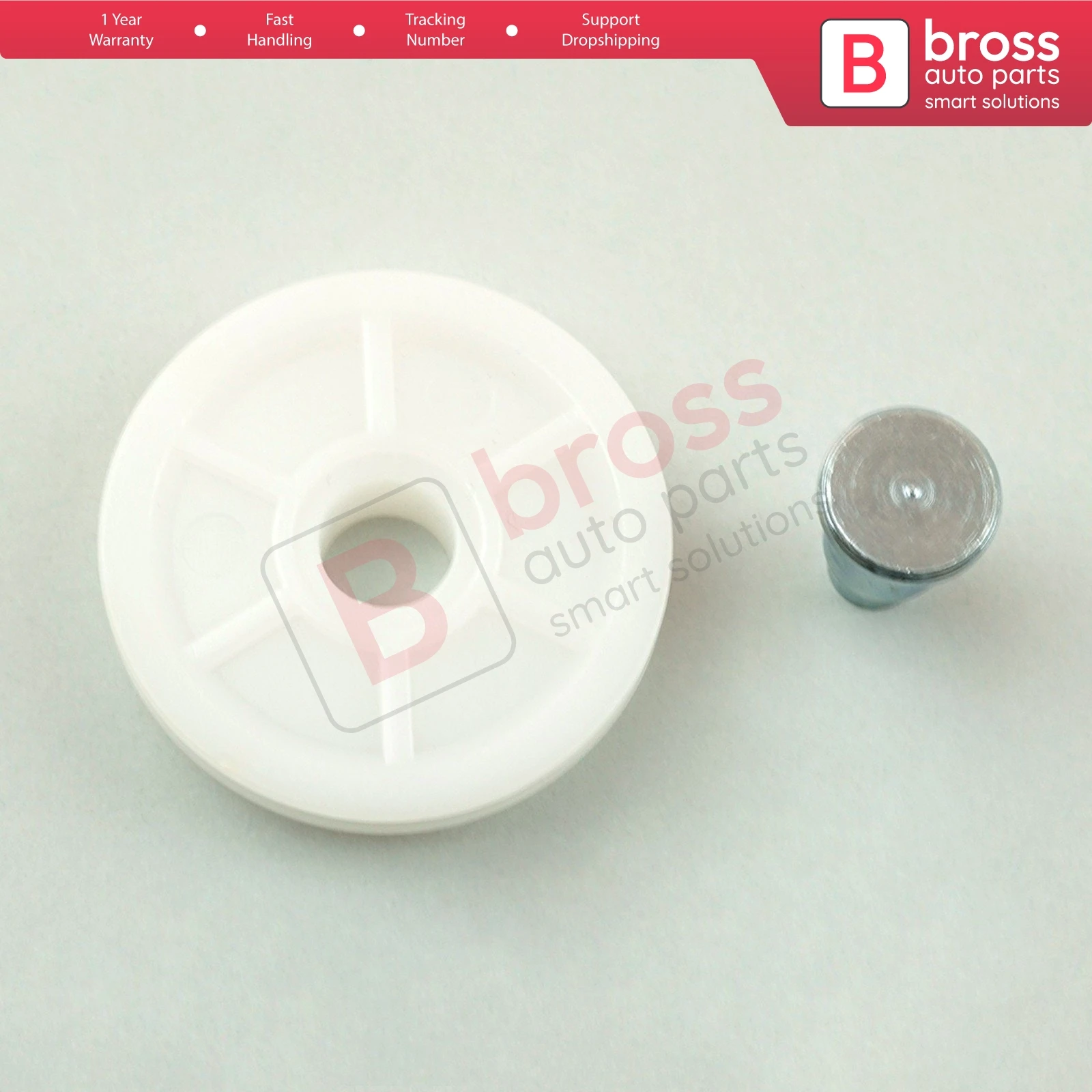 BWR1067 Rear Window Regulator Repair Corner Cable Roller Pulley for Megane MK1 X64 1996-2003 4/5 Door Bross Auto Parts