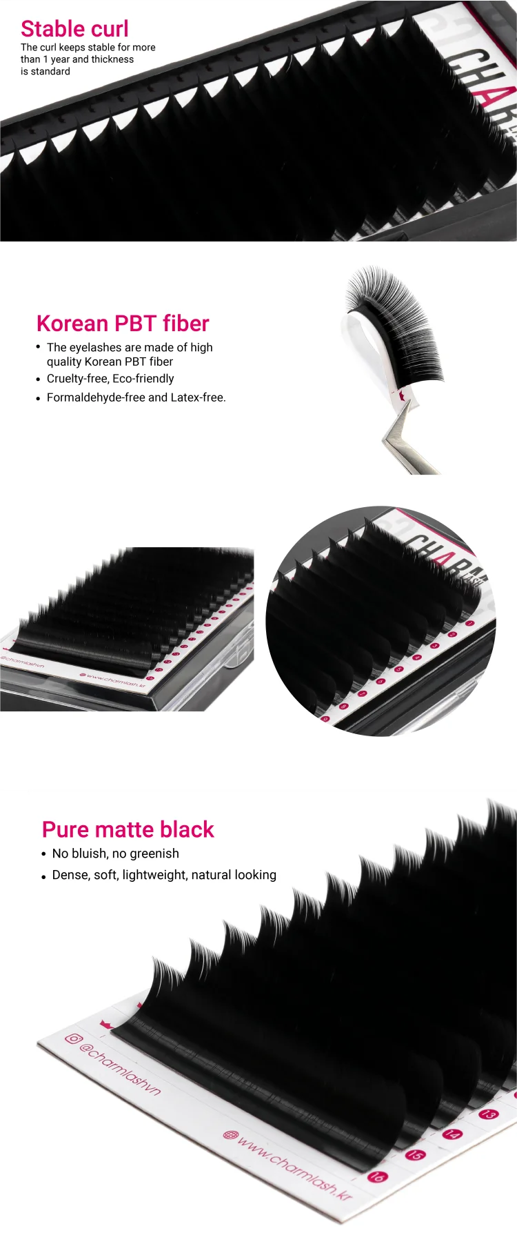 Custom Bulk Korean Pbt Ultra Black Classic Lash Extensions Trays 3d ...