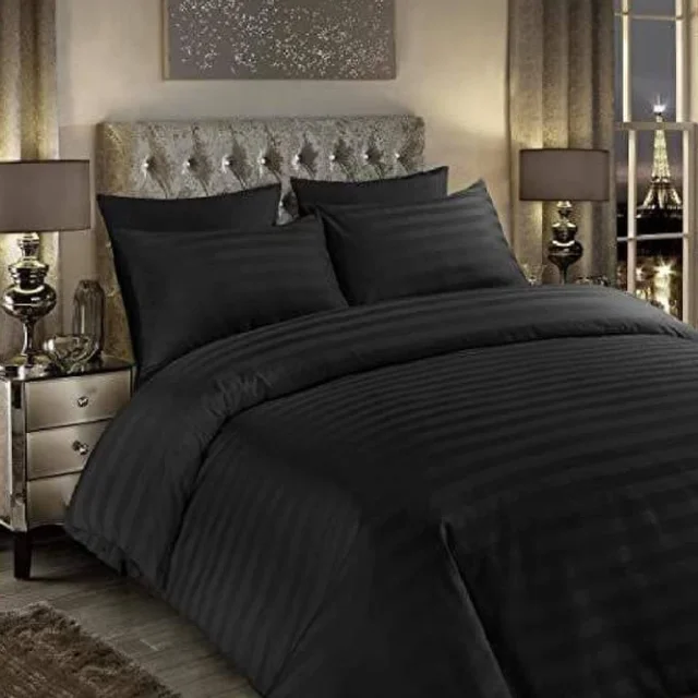 Hot Sale Satin Stripe Duvet Set 6 Pieces Hotselling Product All Season