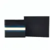 Black With Blue And White Strips