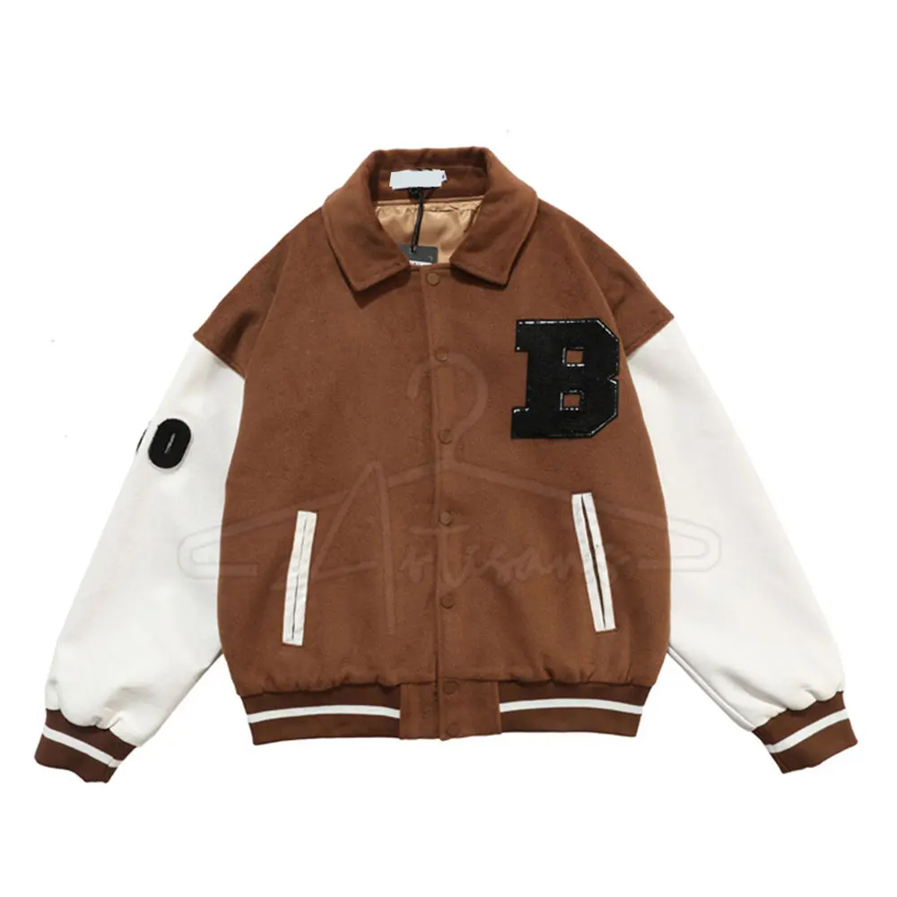 Oem Factory Fashion Letterman Jacket Embroidery Printing Customized Men