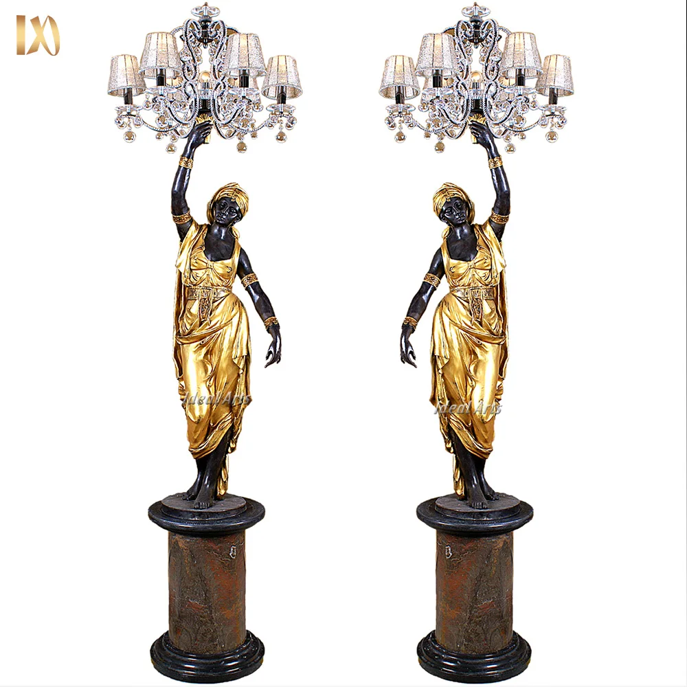Factory Customized Life Size Bronze Statue Sculpture Lamp Good Quality