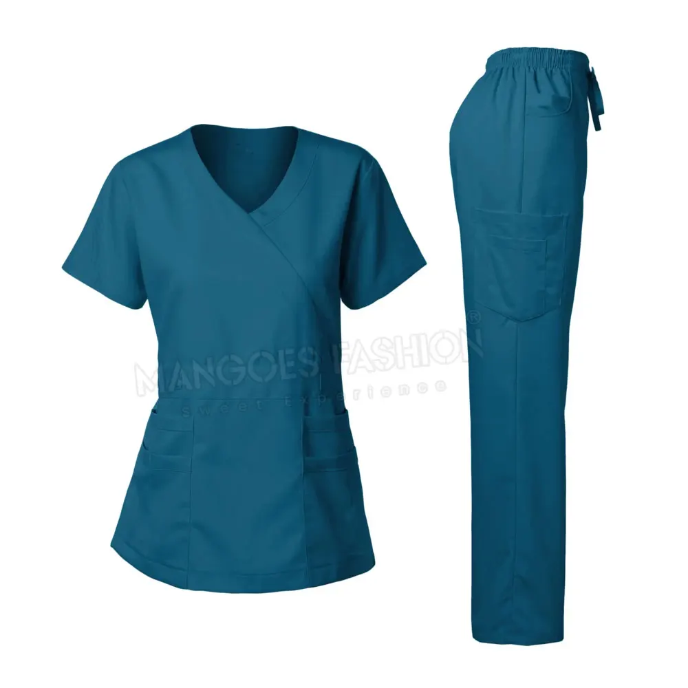 Plus Size Hospital Medical Nurse Uniform Stretch Breathable Women Sets