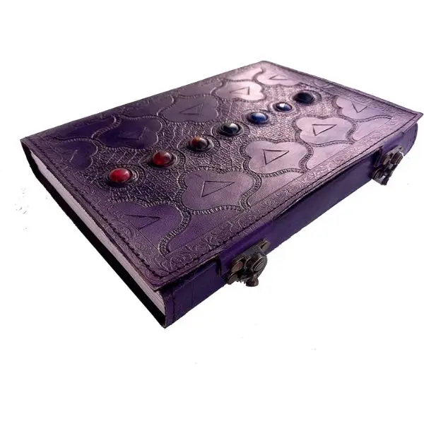 Кожаный блокнот для записей, журнал из натуральной кожи Seven Stone для мужчин и женщин, бумага ручной работы