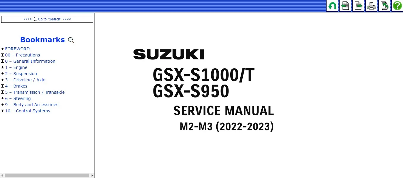 GSX-S1000 サービスマニュアル Suzuki Service Manual GSX-S1000GT M2-M3 GSX-S1000/T GSX-S950