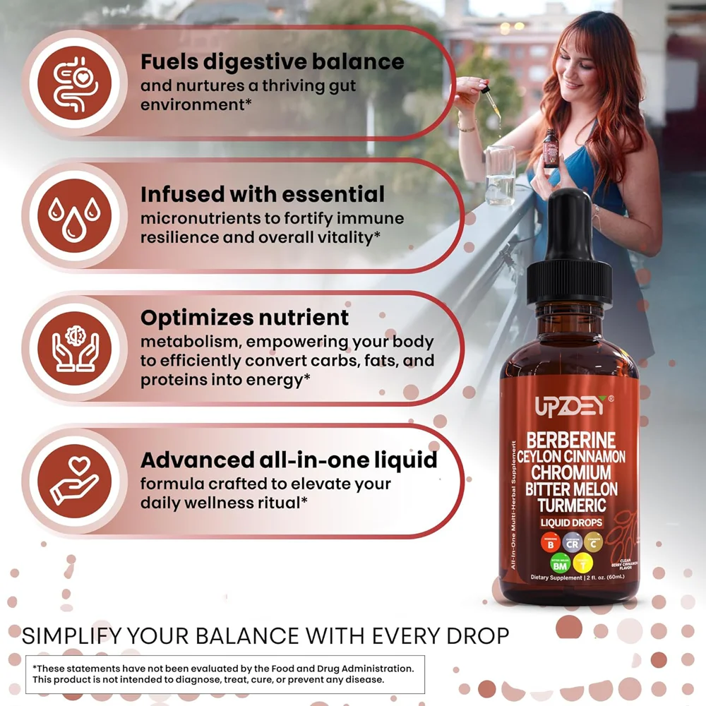 GLP-1 Support Berberine with Ceylon Cinnamon Liquid Drops GLP-1 Support Berberine with Ceylon Cinnamon Liquid Drops