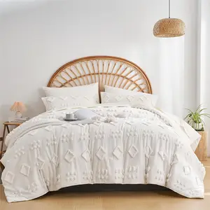 3 Pieces Embroidery Shabby Chic Home Bedding Duvet Covers