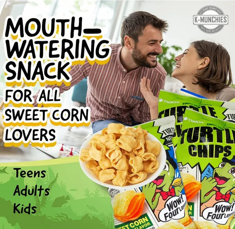 Korean Orion New Four Layers Turtle Chips Cheddar Cheese Flavor K