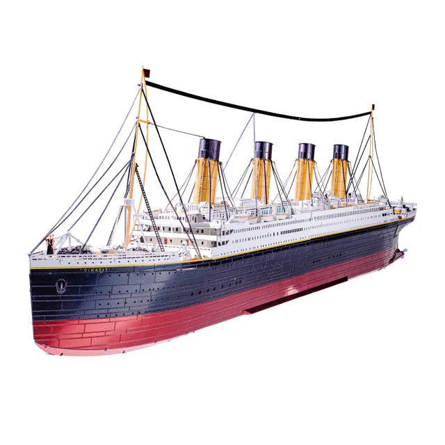 New-Land Hot Selling DIY 3D Handmade Titanic Model Ship Educational Cartoon Wooden Puzzle for Adults